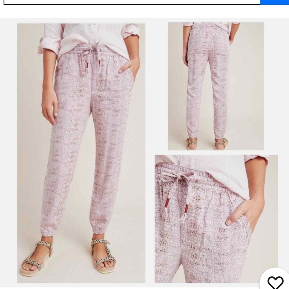 Anthropologie Anthro Orana Pink Snake Jogger Sz Small Comfort Summer Vacation